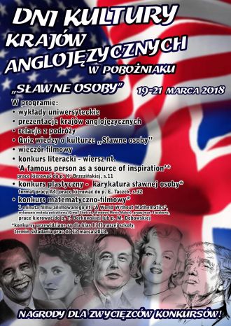 Dni kultury anglojęzycznej - plakat