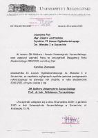 Dyplomy i podziękowania