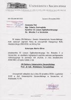 Dyplomy i podziękowania