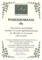 Dyplomy i podziękowania