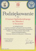 Dyplomy i podziękowania