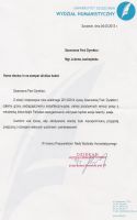 Dyplomy i podziękowania