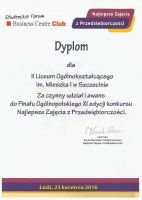Dyplomy i podziękowania