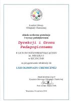 Dyplomy i podziękowania